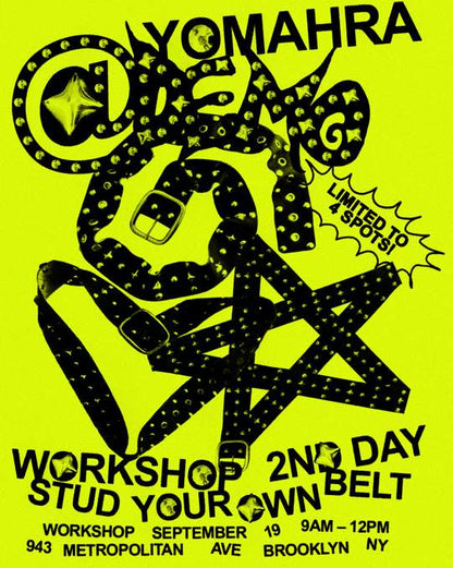 Belt workshop #2: NYC September 19, 2026