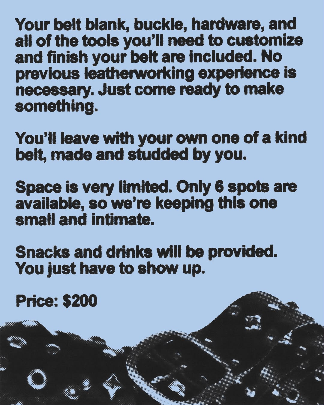 Belt workshop: NYC September 18, 2026
